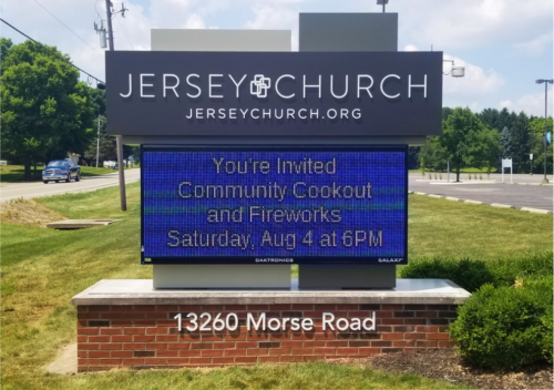 digital sign for church
